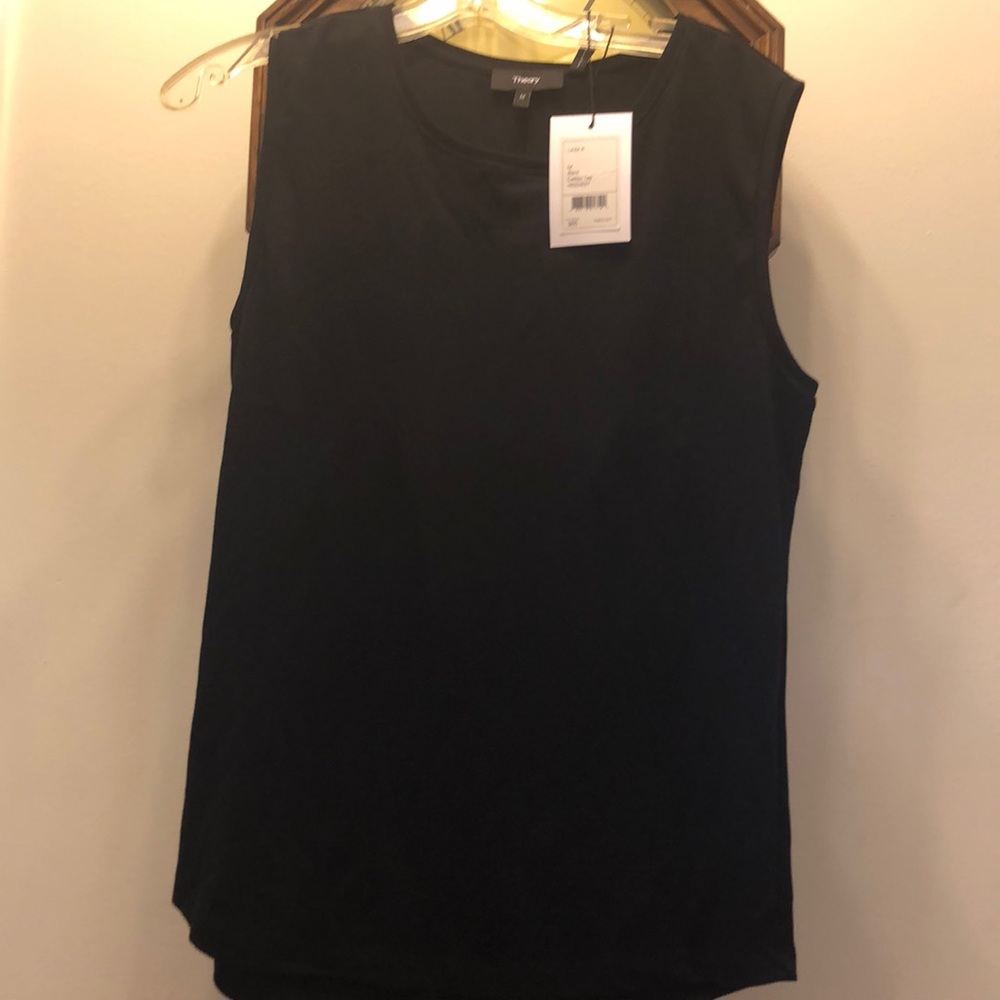 NEW Theory sleeveless black tee